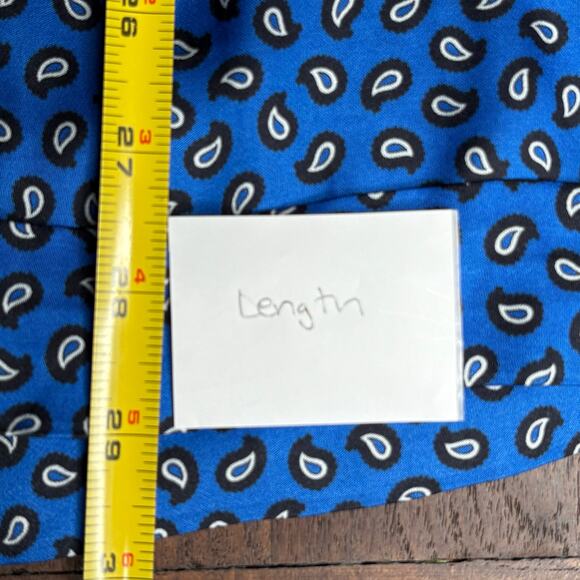 Maje NWT Ilona Blue Satin Paisley Print Romper 34 EU 2 US - Picture 10 of 10